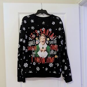 ELF Black Holiday Crewneck Sweater